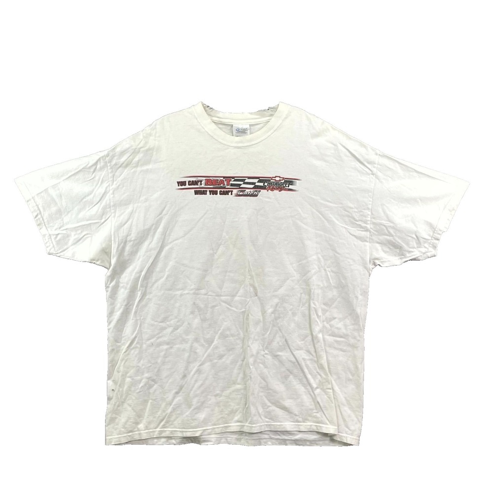 Port‎ And Company T Shirt Men 2XL White Chevrolet Racing Motorsports Chevy Promo